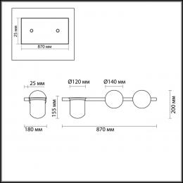 Odeon light 4681/2W WALLI ODL20 589 черный/белый Настенный светильник E14 2*40W 220V FLOWER  - 2 купить